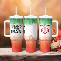 I Stand With Iran Personalized Tumbler With Handle Freedom for the Iranian People