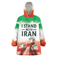 I Stand With Iran Personalized Wearable Blanket Hoodie Freedom for the Iranian People