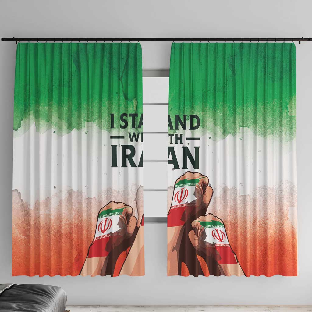 I Stand With Iran Window Curtain Freedom for the Iranian People