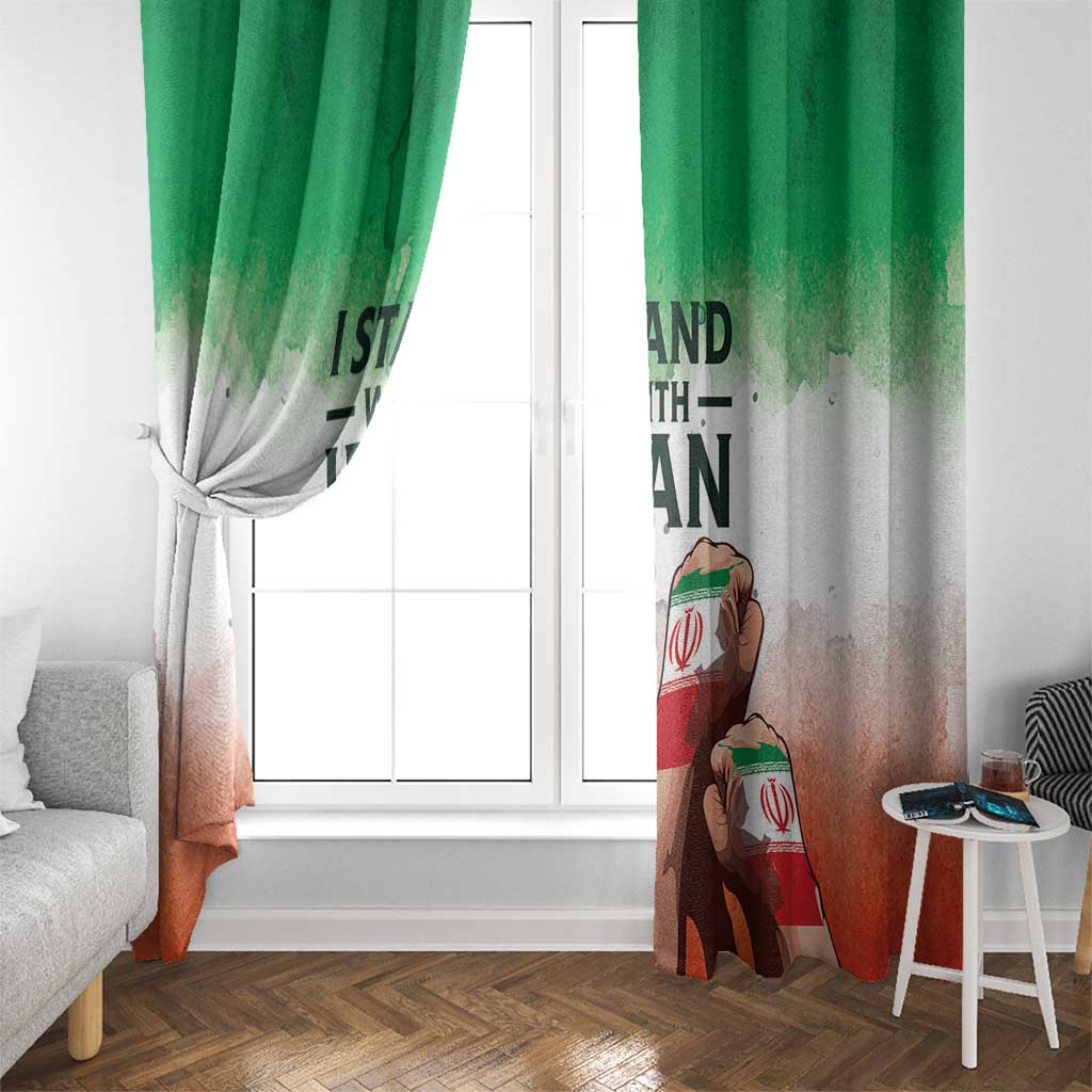 I Stand With Iran Window Curtain Freedom for the Iranian People