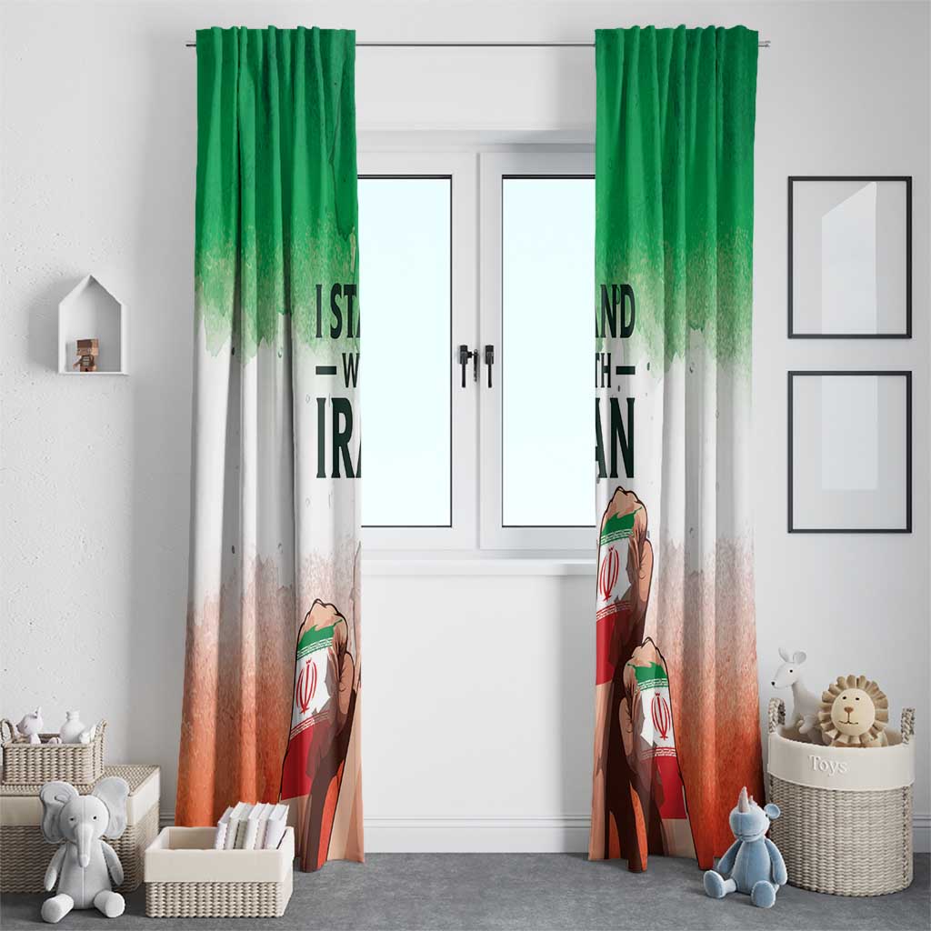 I Stand With Iran Window Curtain Freedom for the Iranian People