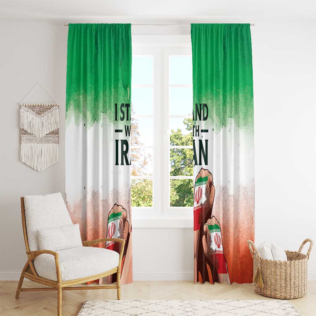I Stand With Iran Window Curtain Freedom for the Iranian People