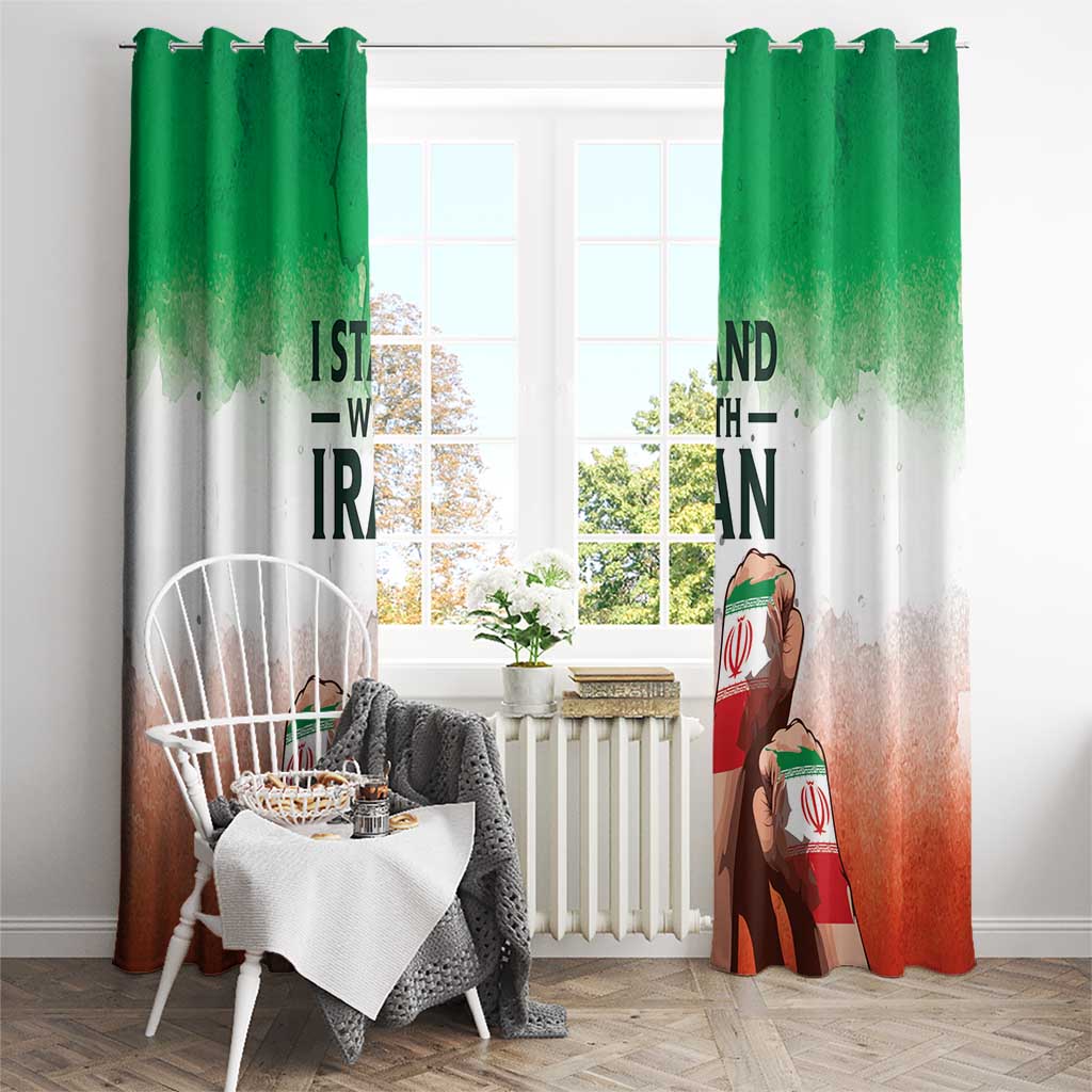 I Stand With Iran Window Curtain Freedom for the Iranian People
