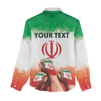 I Stand With Iran Personalized Women Casual Shirt Freedom for the Iranian People
