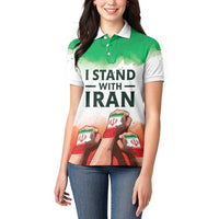 I Stand With Iran Personalized Women Polo Shirt Freedom for the Iranian People
