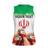 I Stand With Iran Personalized Women Sleeveless Polo Shirt Freedom for the Iranian People