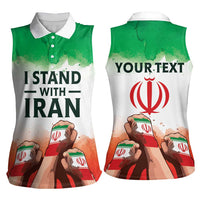 I Stand With Iran Personalized Women Sleeveless Polo Shirt Freedom for the Iranian People