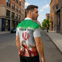 I Stand With Iran Personalized Zipper Polo Shirt Freedom for the Iranian People