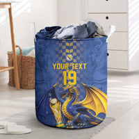 Custom World Football Bosnia and Herzegovina Laundry Basket Go Zmajevi Dragons Road To 2026