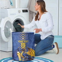 Custom World Football Bosnia and Herzegovina Laundry Basket Go Zmajevi Dragons Road To 2026