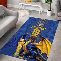 Custom World Football Bosnia and Herzegovina Area Rug Go Zmajevi Dragons Road To 2026