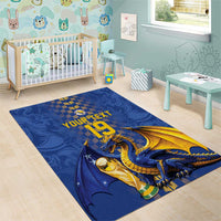Custom World Football Bosnia and Herzegovina Area Rug Go Zmajevi Dragons Road To 2026