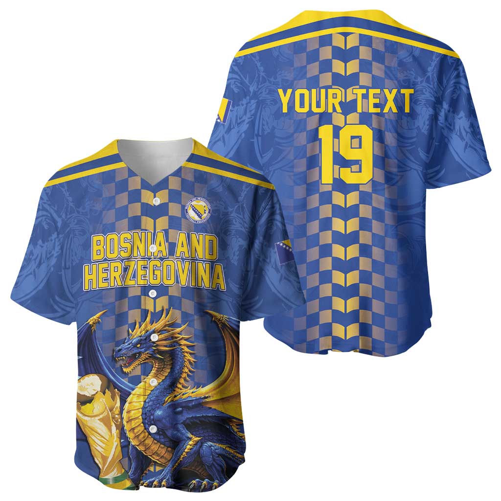 Custom World Football Bosnia and Herzegovina Baseball Jersey Go Zmajevi Dragons Road To 2026