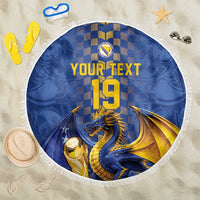 Custom World Football Bosnia and Herzegovina Beach Blanket Go Zmajevi Dragons Road To 2026