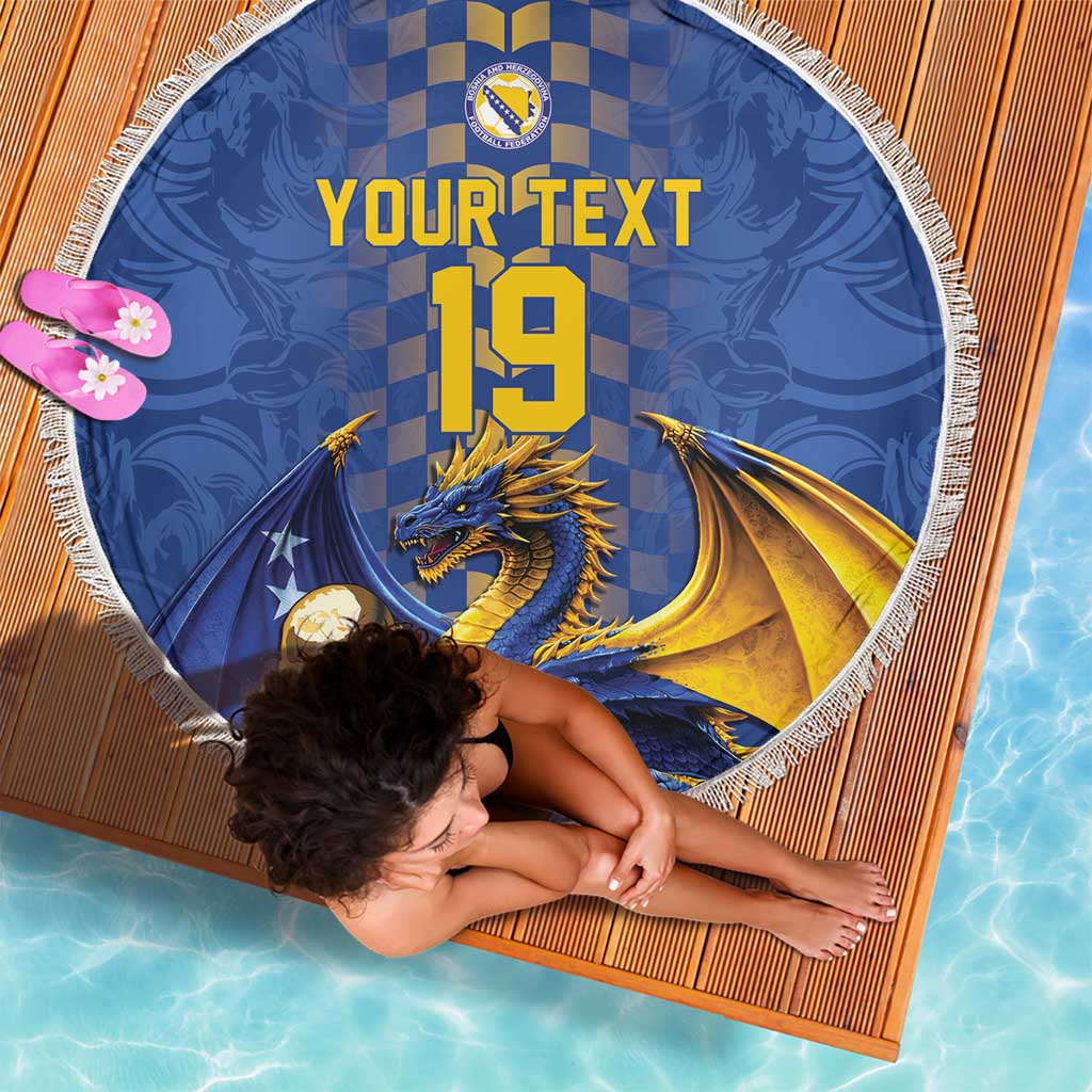 Custom World Football Bosnia and Herzegovina Beach Blanket Go Zmajevi Dragons Road To 2026