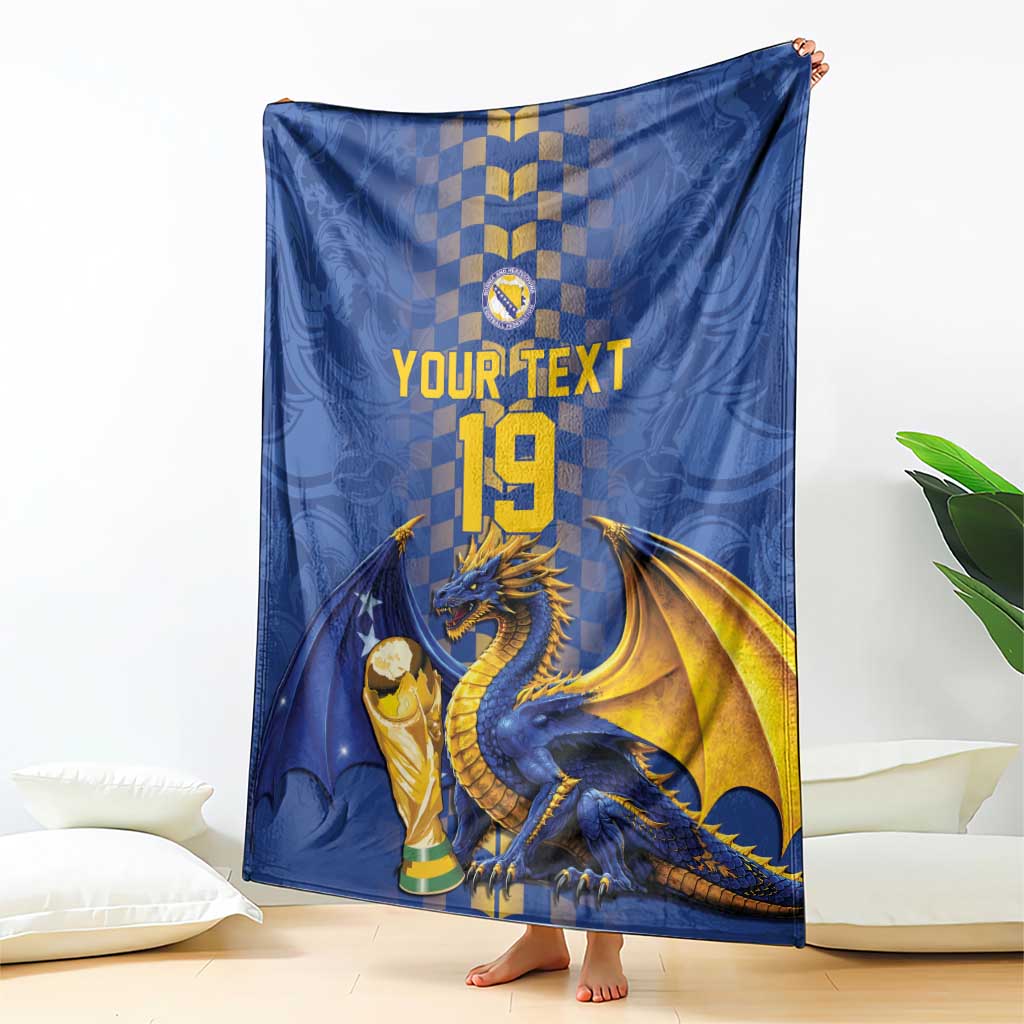 Custom World Football Bosnia and Herzegovina Blanket Go Zmajevi Dragons Road To 2026