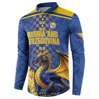 Custom World Football Bosnia and Herzegovina Button Sweatshirt Go Zmajevi Dragons Road To 2026