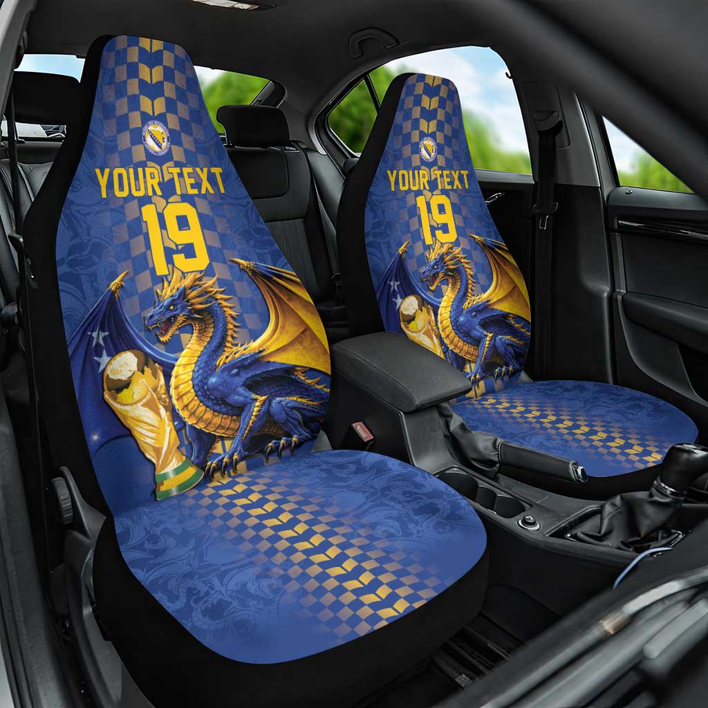 Custom World Football Bosnia and Herzegovina Car Seat Cover Go Zmajevi Dragons Road To 2026