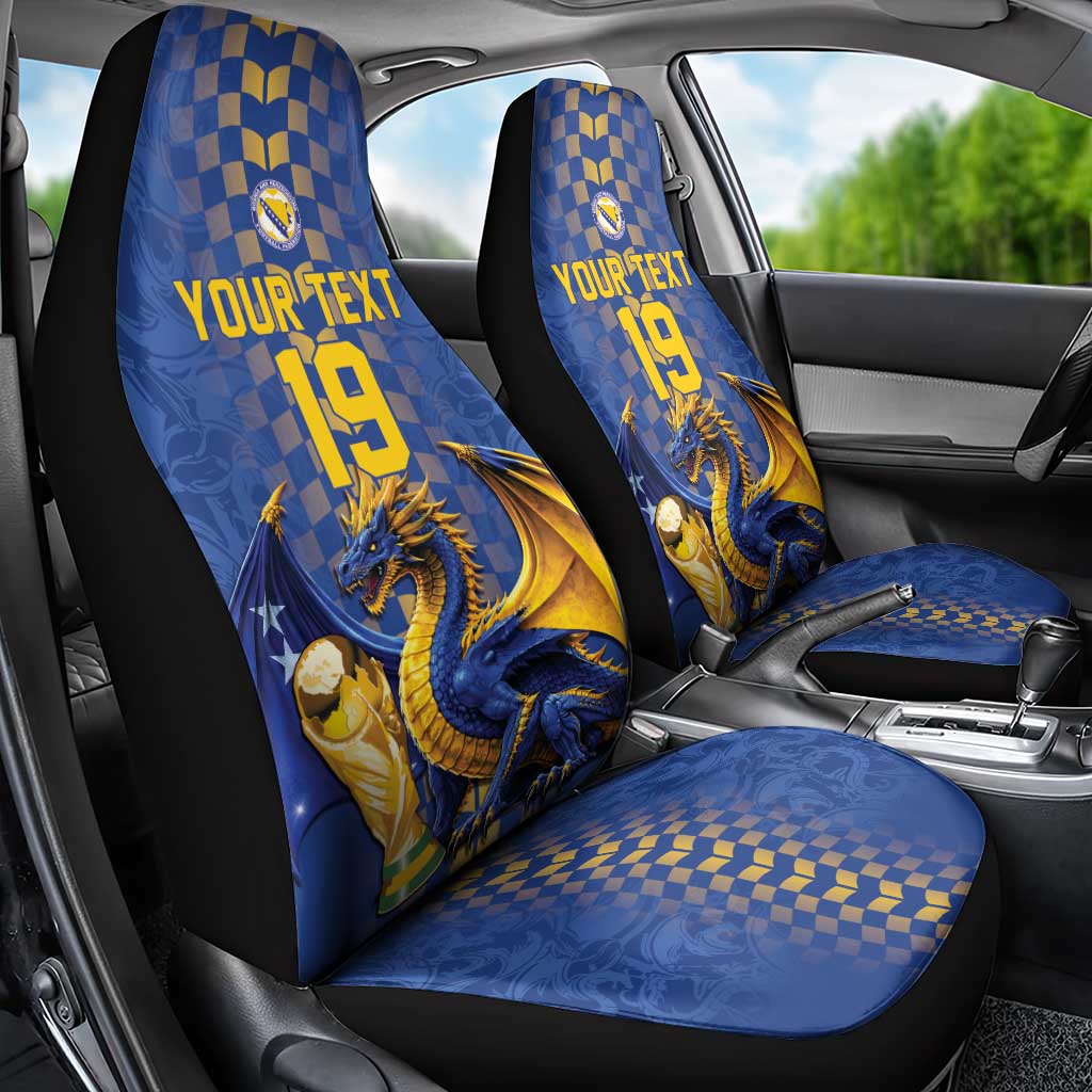 Custom World Football Bosnia and Herzegovina Car Seat Cover Go Zmajevi Dragons Road To 2026