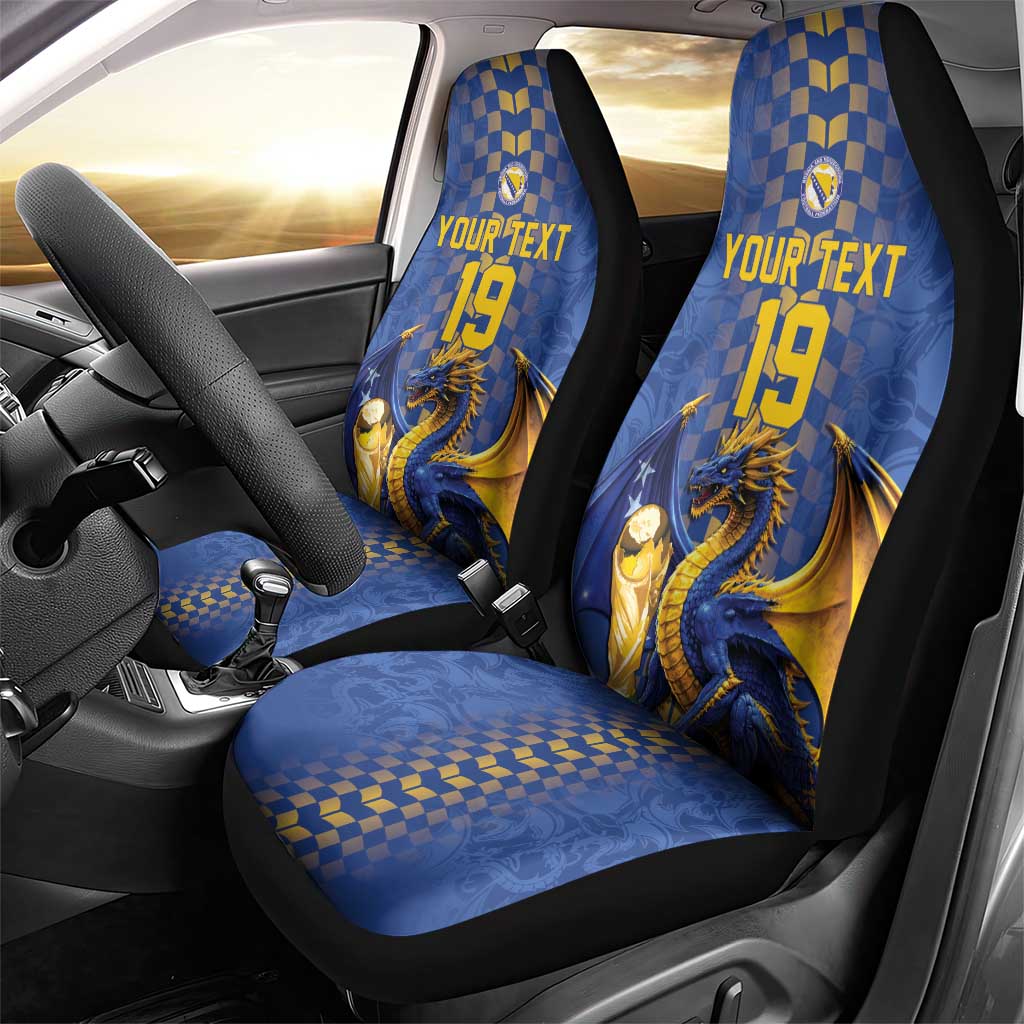 Custom World Football Bosnia and Herzegovina Car Seat Cover Go Zmajevi Dragons Road To 2026