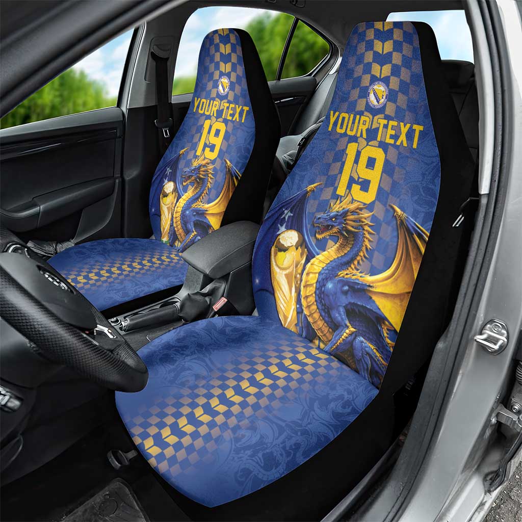 Custom World Football Bosnia and Herzegovina Car Seat Cover Go Zmajevi Dragons Road To 2026