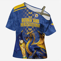 Custom World Football Bosnia and Herzegovina Cross Shoulder Shirt Go Zmajevi Dragons Road To 2026