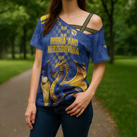 Custom World Football Bosnia and Herzegovina Cross Shoulder Shirt Go Zmajevi Dragons Road To 2026