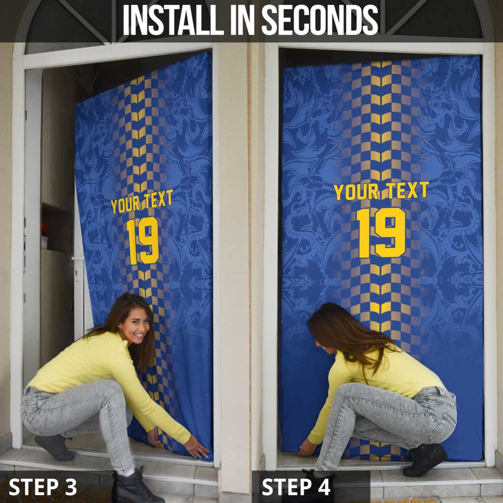 Custom World Football Bosnia and Herzegovina Door Cover Go Zmajevi Dragons Road To 2026