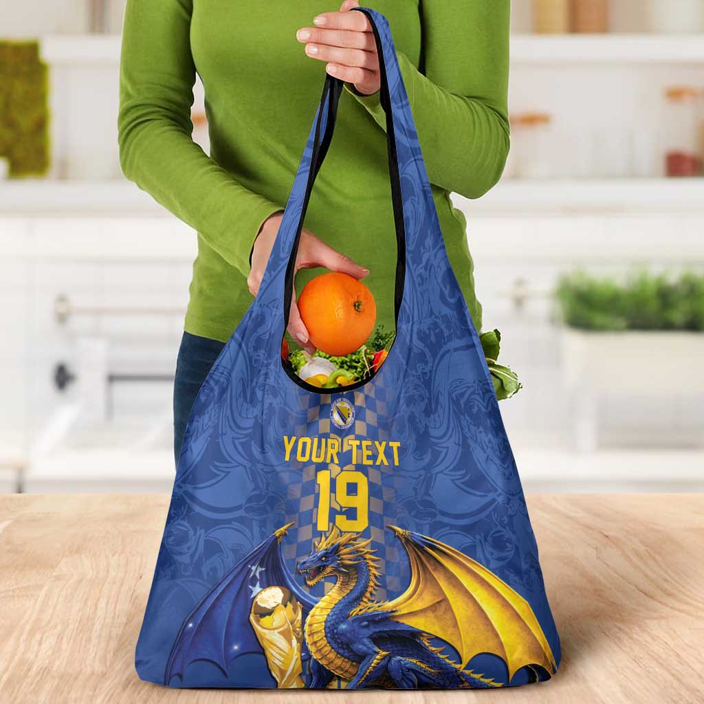 Custom World Football Bosnia and Herzegovina Grocery Bag Go Zmajevi Dragons Road To 2026