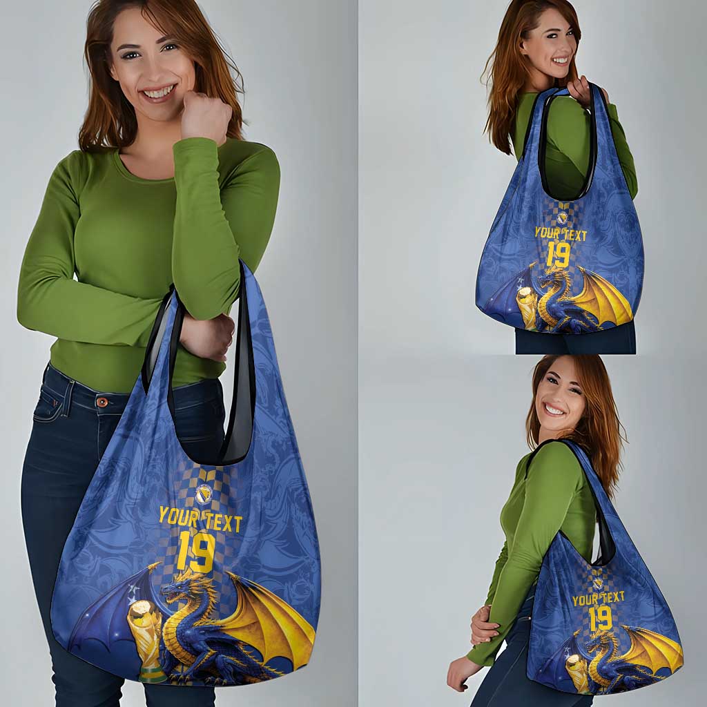 Custom World Football Bosnia and Herzegovina Grocery Bag Go Zmajevi Dragons Road To 2026