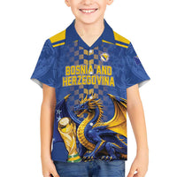 Custom World Football Bosnia and Herzegovina Kid Hawaiian Shirt Go Zmajevi Dragons Road To 2026