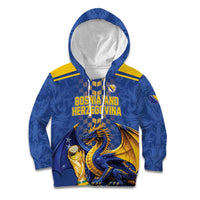 Custom World Football Bosnia and Herzegovina Kid Hoodie Go Zmajevi Dragons Road To 2026
