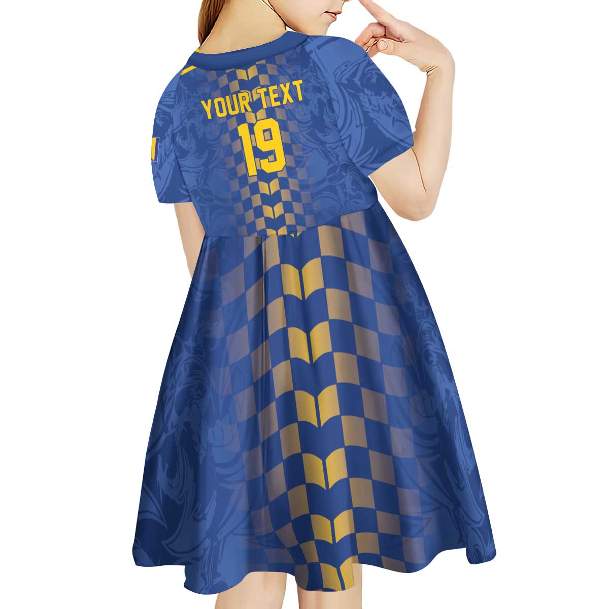Custom World Football Bosnia and Herzegovina Kid Short Sleeve Dress Go Zmajevi Dragons Road To 2026
