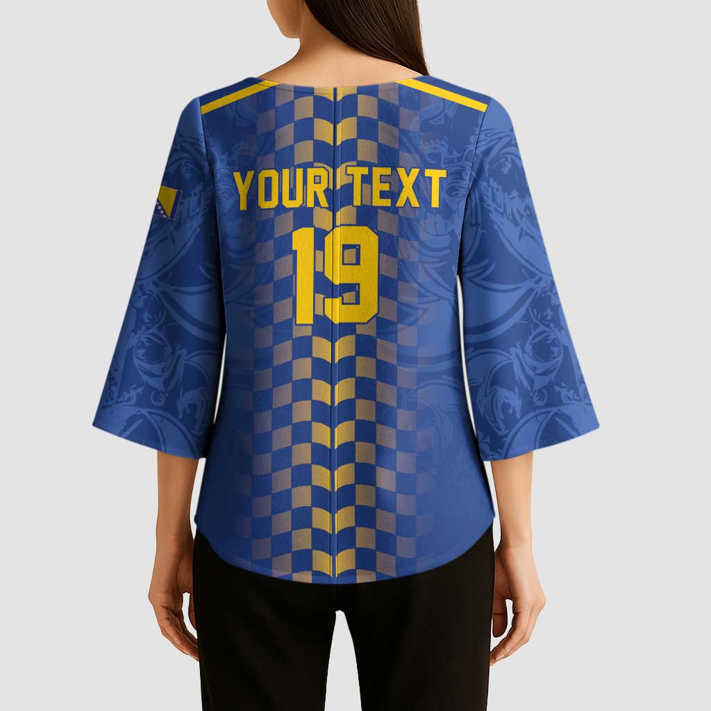 Custom World Football Bosnia and Herzegovina Kimono Sleeve Blouse Go Zmajevi Dragons Road To 2026