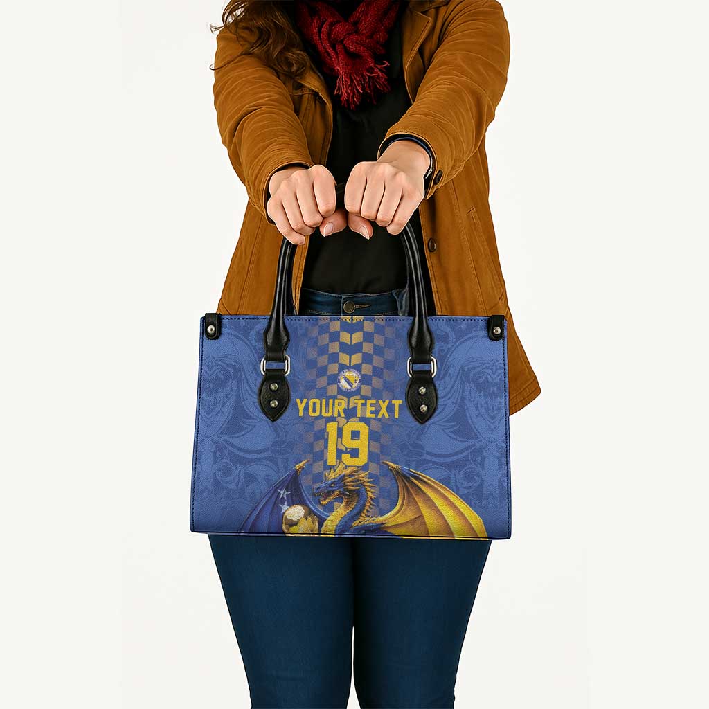 Custom World Football Bosnia and Herzegovina Leather Bag Go Zmajevi Dragons Road To 2026