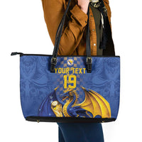 Custom World Football Bosnia and Herzegovina Leather Tote Bag Go Zmajevi Dragons Road To 2026