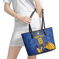 Custom World Football Bosnia and Herzegovina Leather Tote Bag Go Zmajevi Dragons Road To 2026