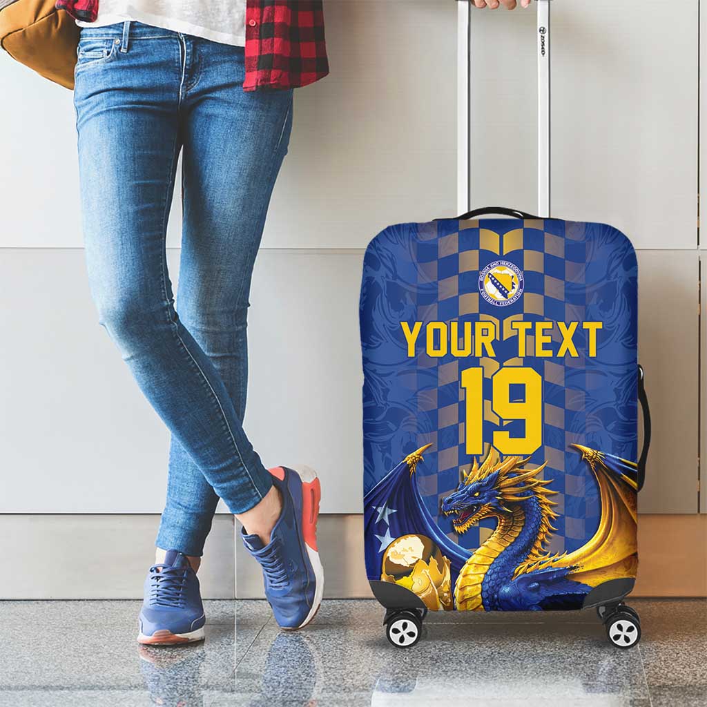 Custom World Football Bosnia and Herzegovina Luggage Cover Go Zmajevi Dragons Road To 2026
