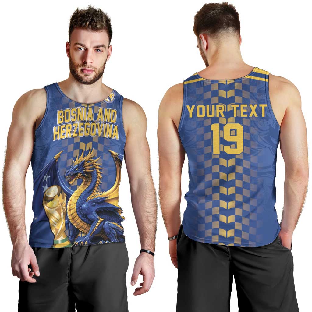 Custom World Football Bosnia and Herzegovina Men Tank Top Go Zmajevi Dragons Road To 2026