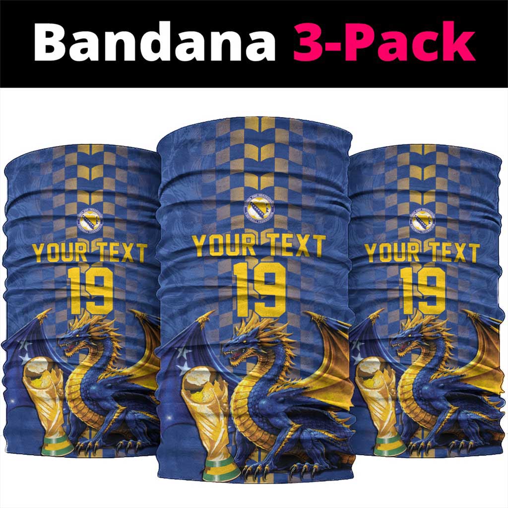 Custom World Football Bosnia and Herzegovina Neck Gaiter Go Zmajevi Dragons Road To 2026