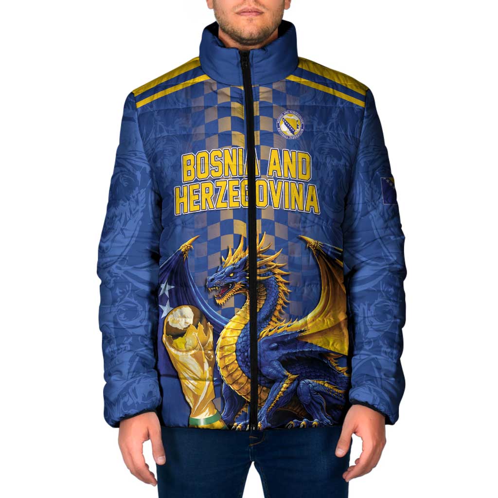Custom World Football Bosnia and Herzegovina Padded Jacket Go Zmajevi Dragons Road To 2026
