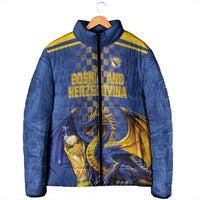 Custom World Football Bosnia and Herzegovina Padded Jacket Go Zmajevi Dragons Road To 2026