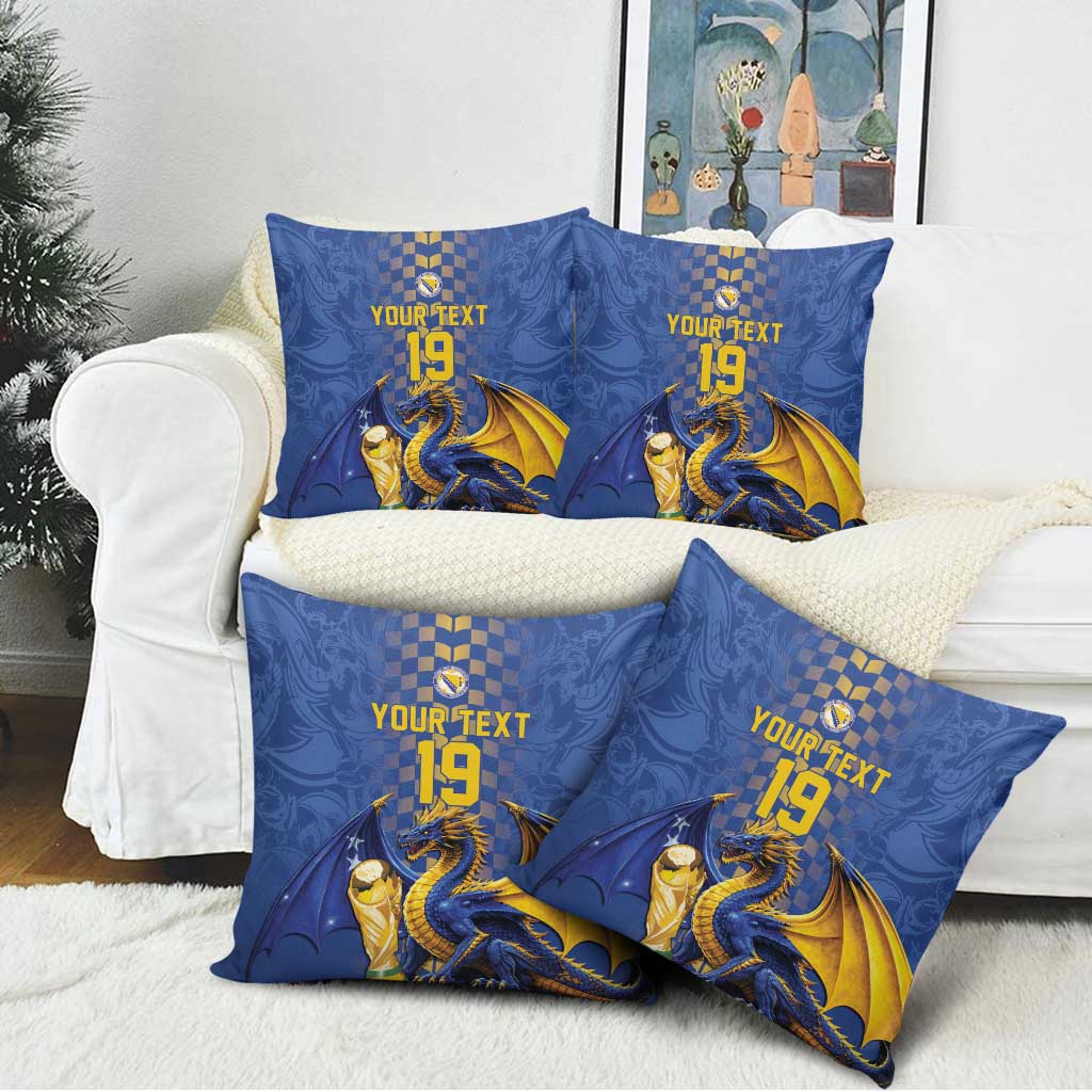 Custom World Football Bosnia and Herzegovina Pillow Cover Go Zmajevi Dragons Road To 2026