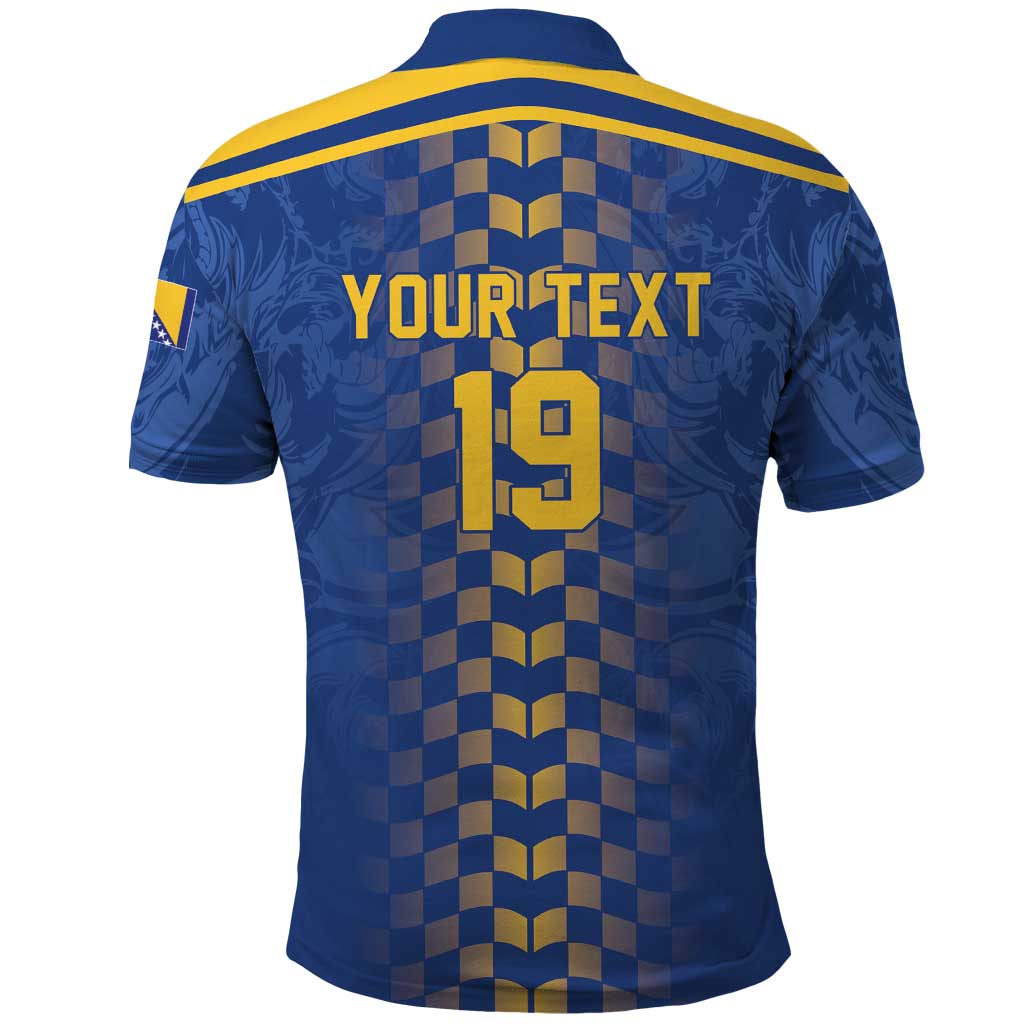 Custom World Football Bosnia and Herzegovina Polo Shirt Go Zmajevi Dragons Road To 2026
