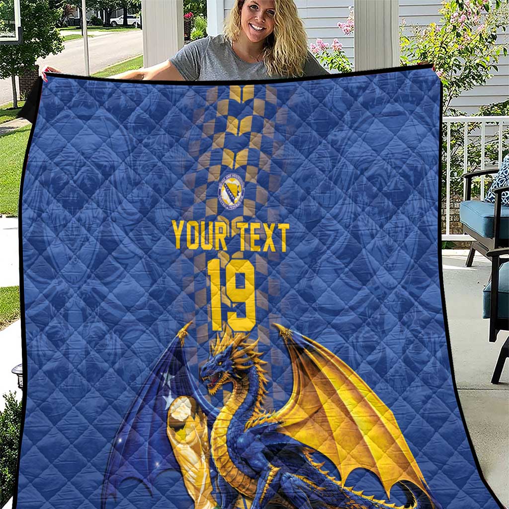 Custom World Football Bosnia and Herzegovina Quilt Go Zmajevi Dragons Road To 2026