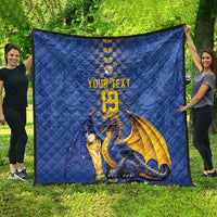 Custom World Football Bosnia and Herzegovina Quilt Go Zmajevi Dragons Road To 2026