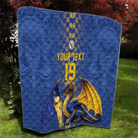 Custom World Football Bosnia and Herzegovina Quilt Go Zmajevi Dragons Road To 2026