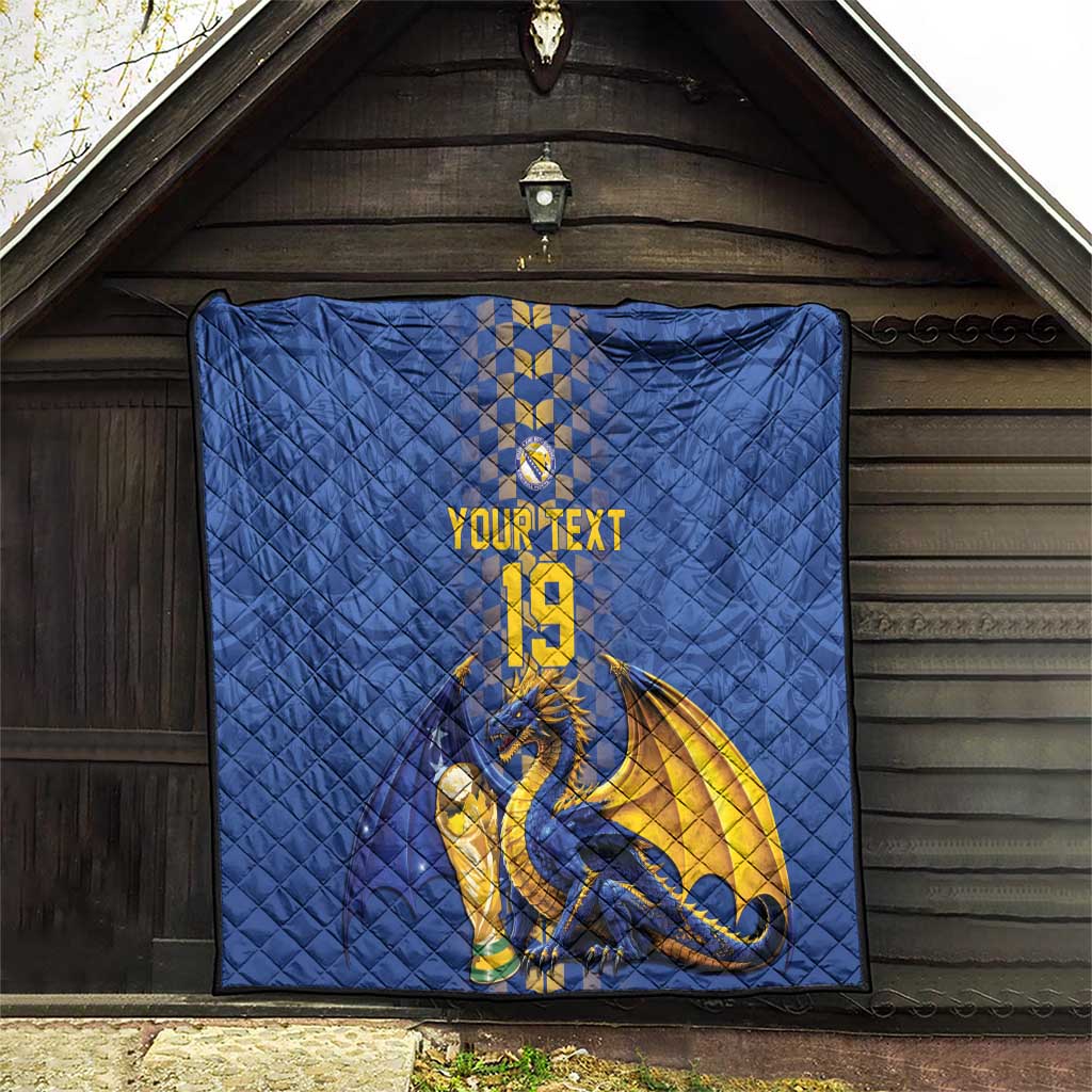 Custom World Football Bosnia and Herzegovina Quilt Go Zmajevi Dragons Road To 2026