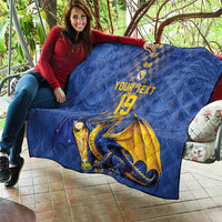 Custom World Football Bosnia and Herzegovina Quilt Go Zmajevi Dragons Road To 2026