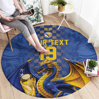 Custom World Football Bosnia and Herzegovina Round Carpet Go Zmajevi Dragons Road To 2026